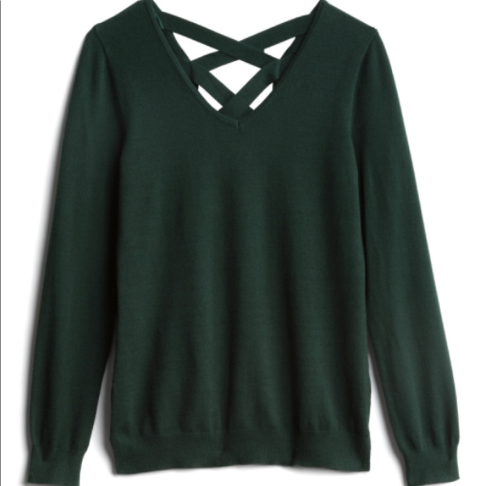 Cross back sweater